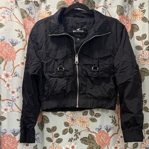 Hollister Black Windbreaker Jacket